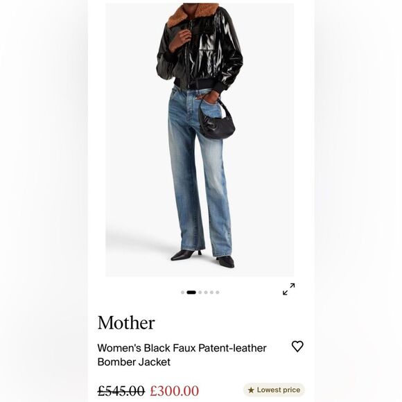 MOTHER Pilot Faux Patent Leather Jacket in Black,, NWT, Size XL - Picture 14 of 14